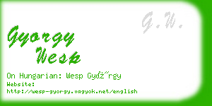 gyorgy wesp business card